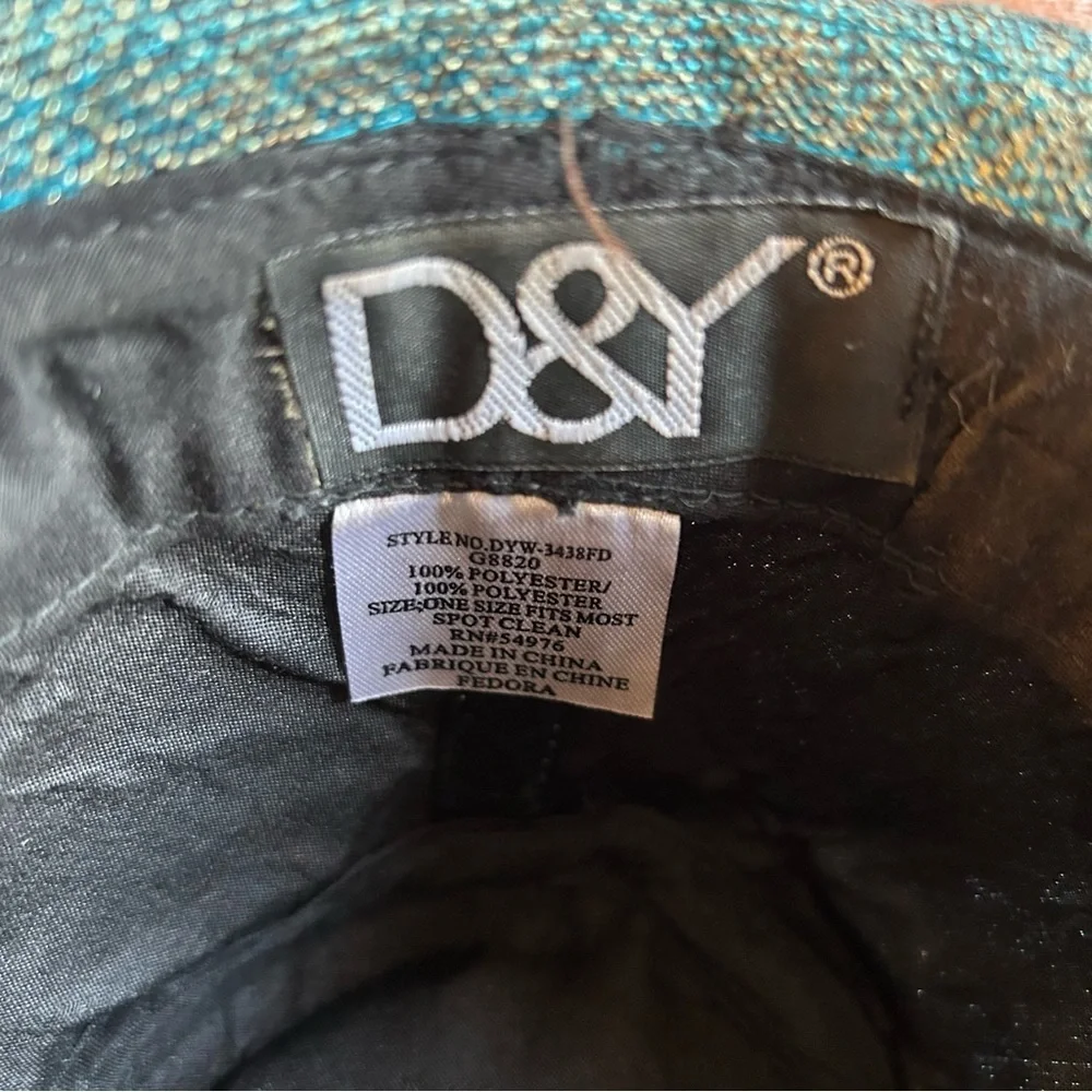 D&Y green fedora hat one size fits most